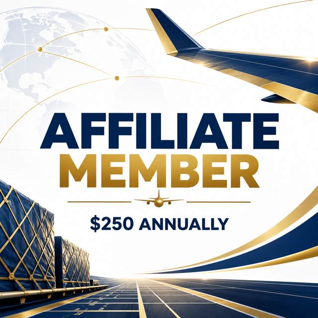 AACA Affiliate Membership for companies supporting the air cargo industry, featuring aircraft and cargo imagery