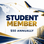 Student Membership for aspiring air cargo professionals, featuring cargo aircraft and airport terminal imagery